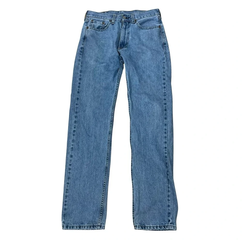 Levis 505 Regular Straight Jeans Mens 30x34 (Fits 30x33) 100% Cotton Denim